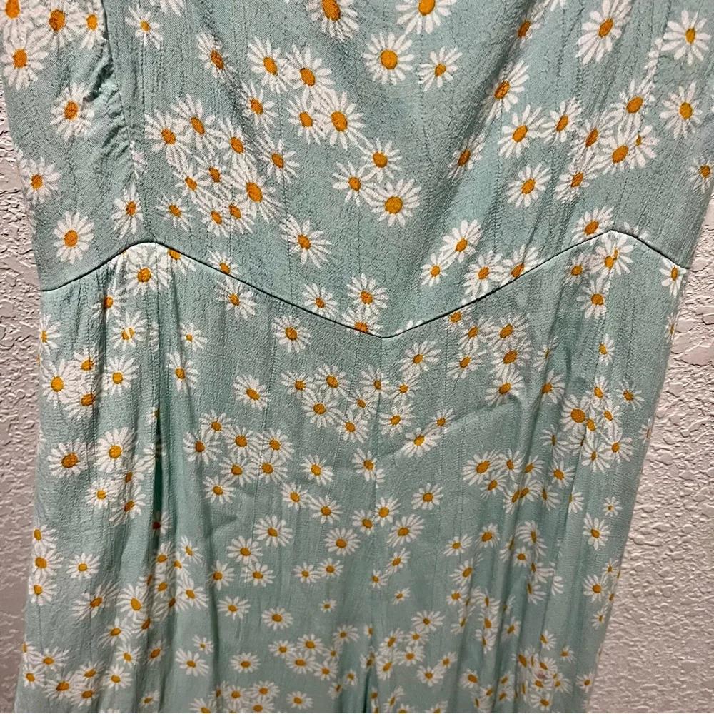 Faithfull the Brand Frankie Seafoam Blue Zhoe Floral Print Jumpsuit - Picture 5 of 16